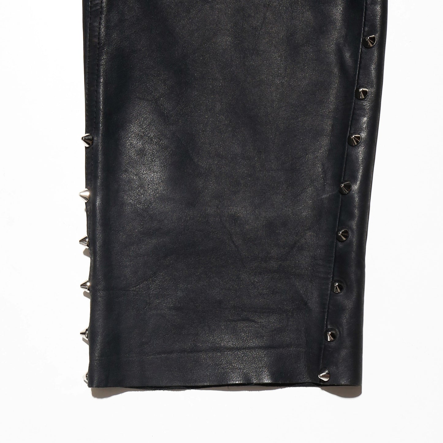 vintage 90's A.P.C side studs leather trousers