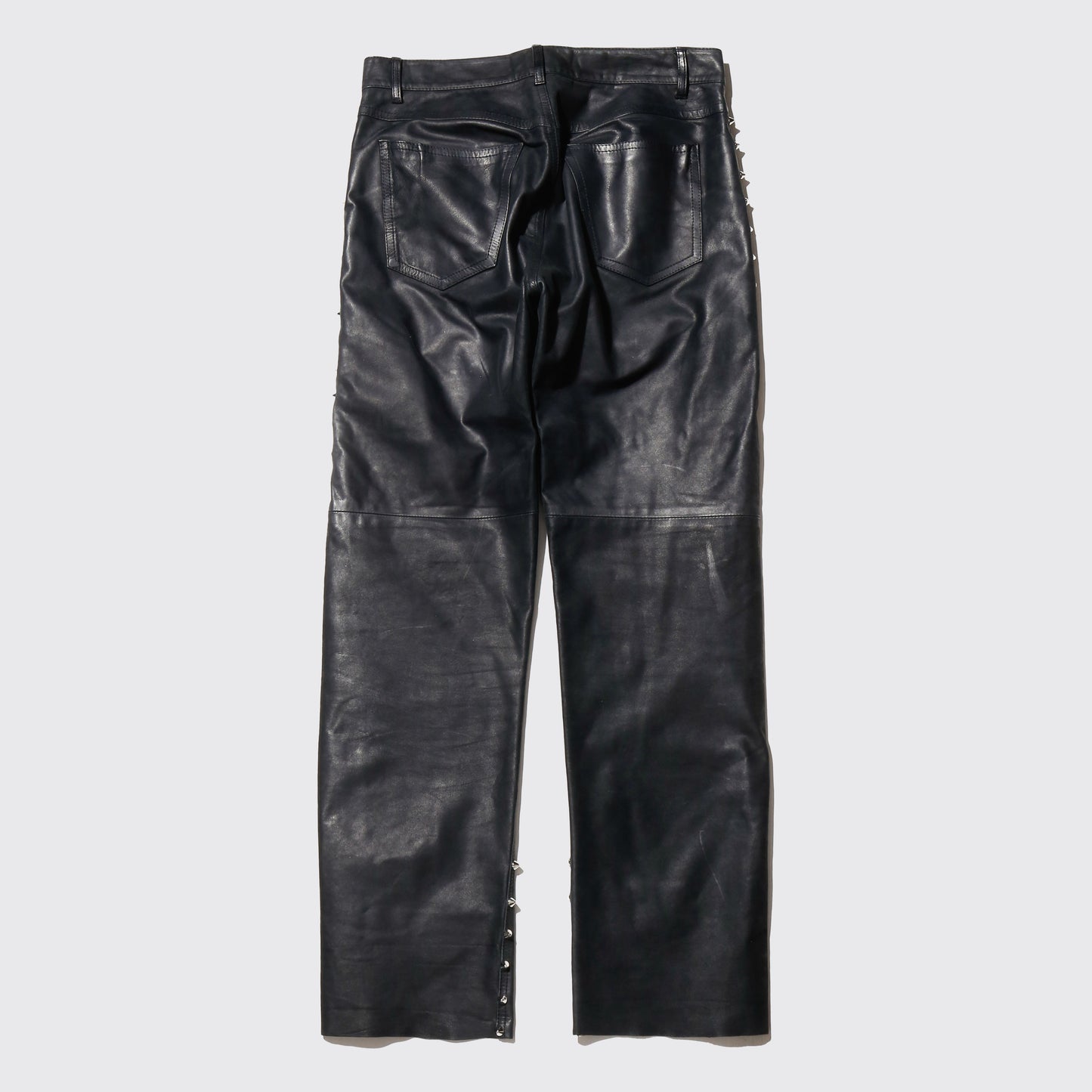 vintage 90's A.P.C side studs leather trousers
