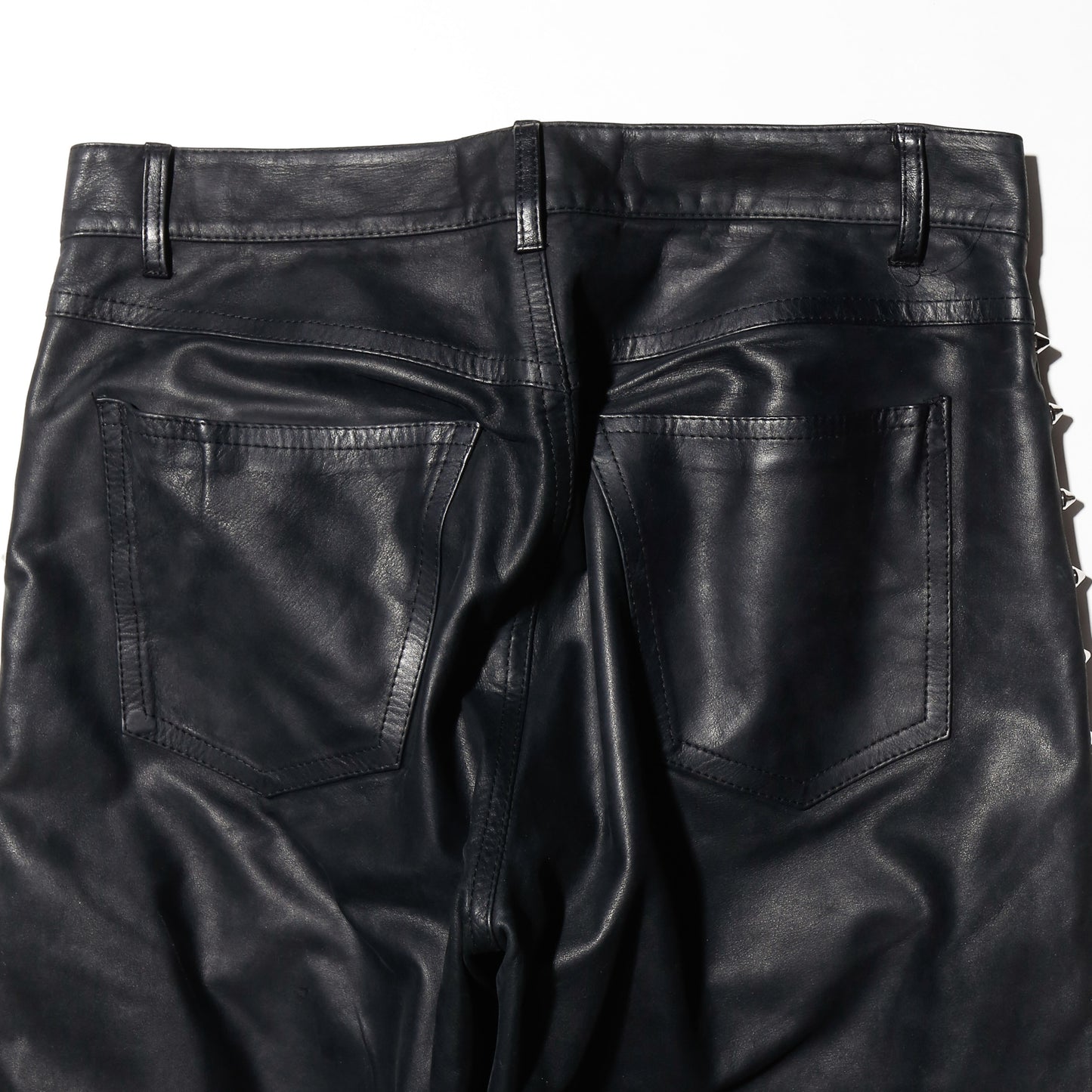 vintage 90's A.P.C side studs leather trousers