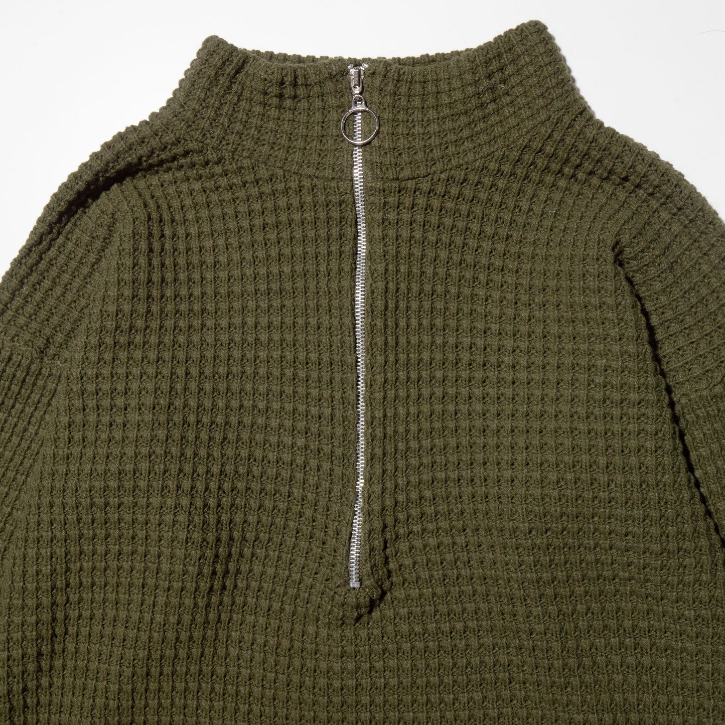 vintage half zip waffle sweater