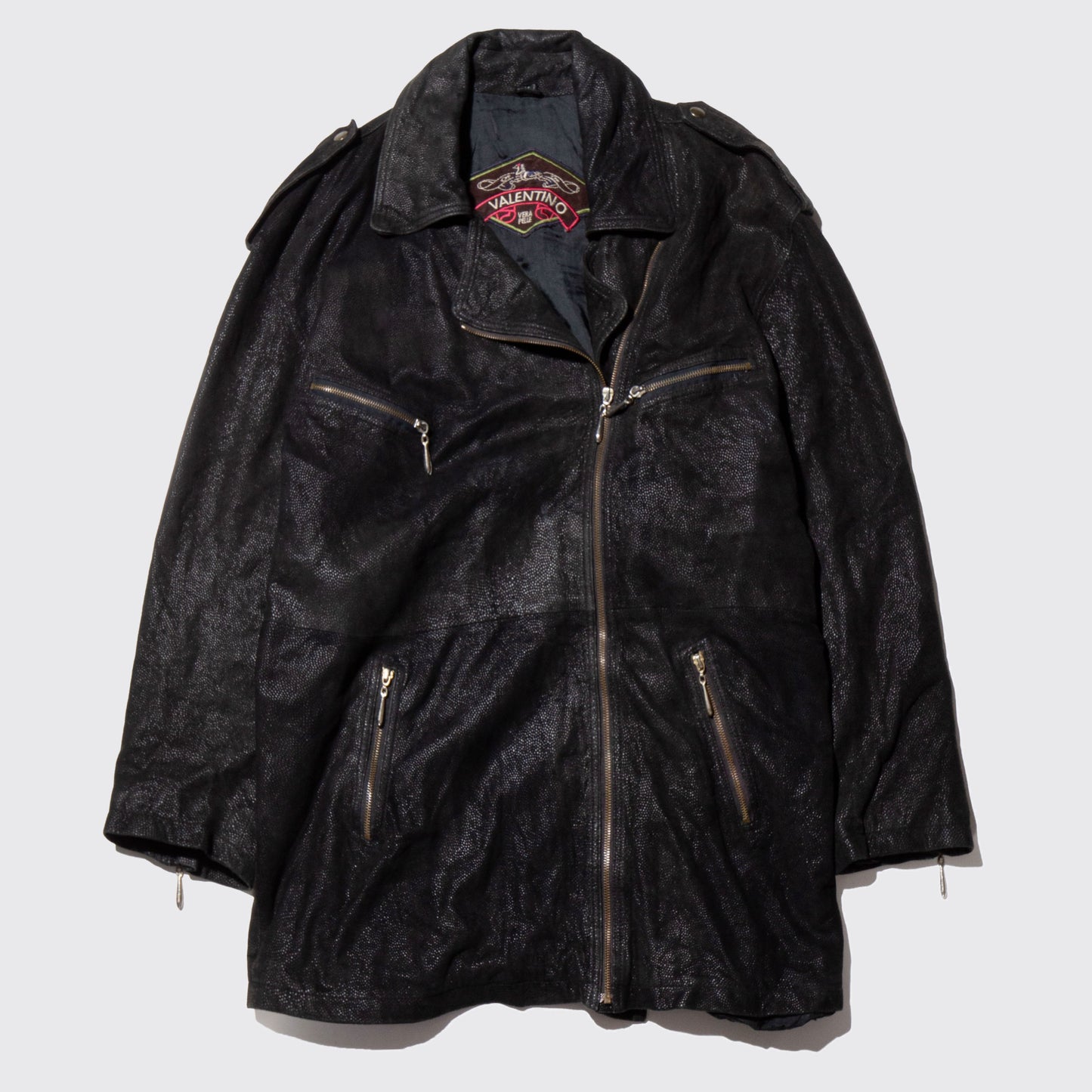 vintage riders leather coat