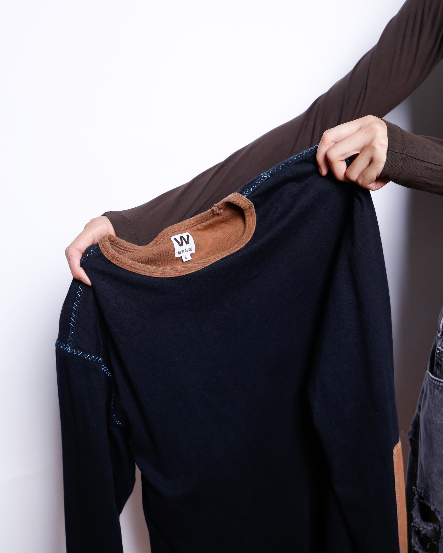 vintage stitched hybrid cut sew