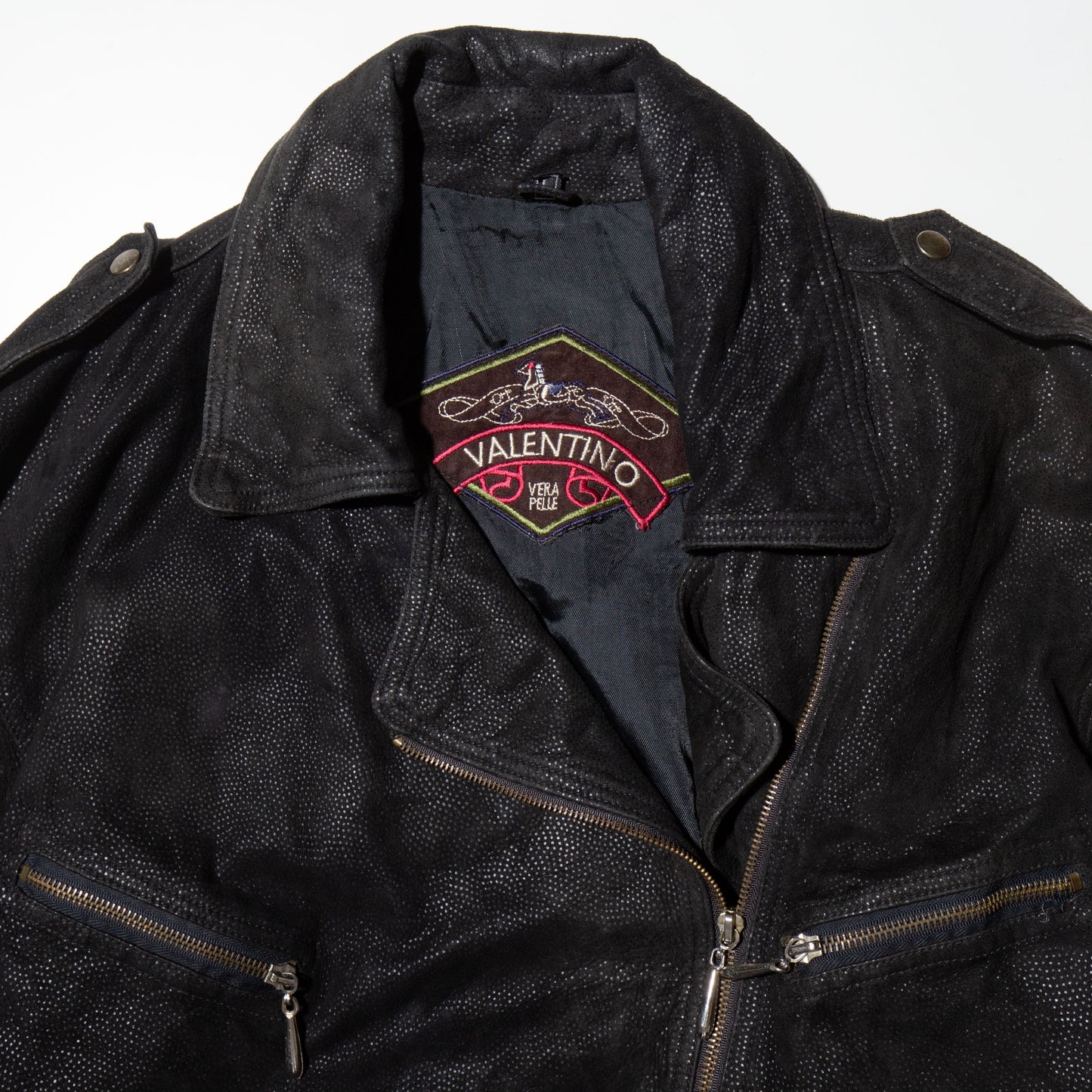 vintage riders leather coat
