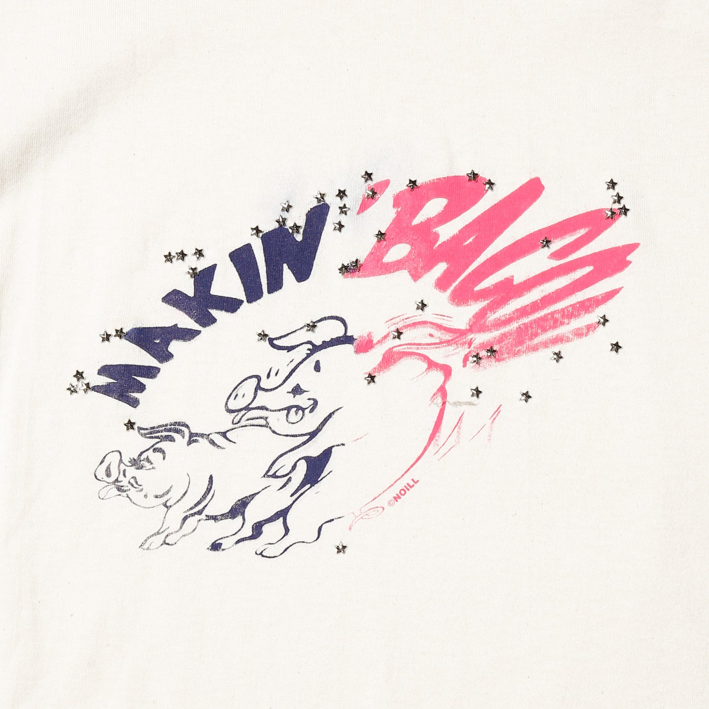 *one-off "making bagon" hand screen t-shirt