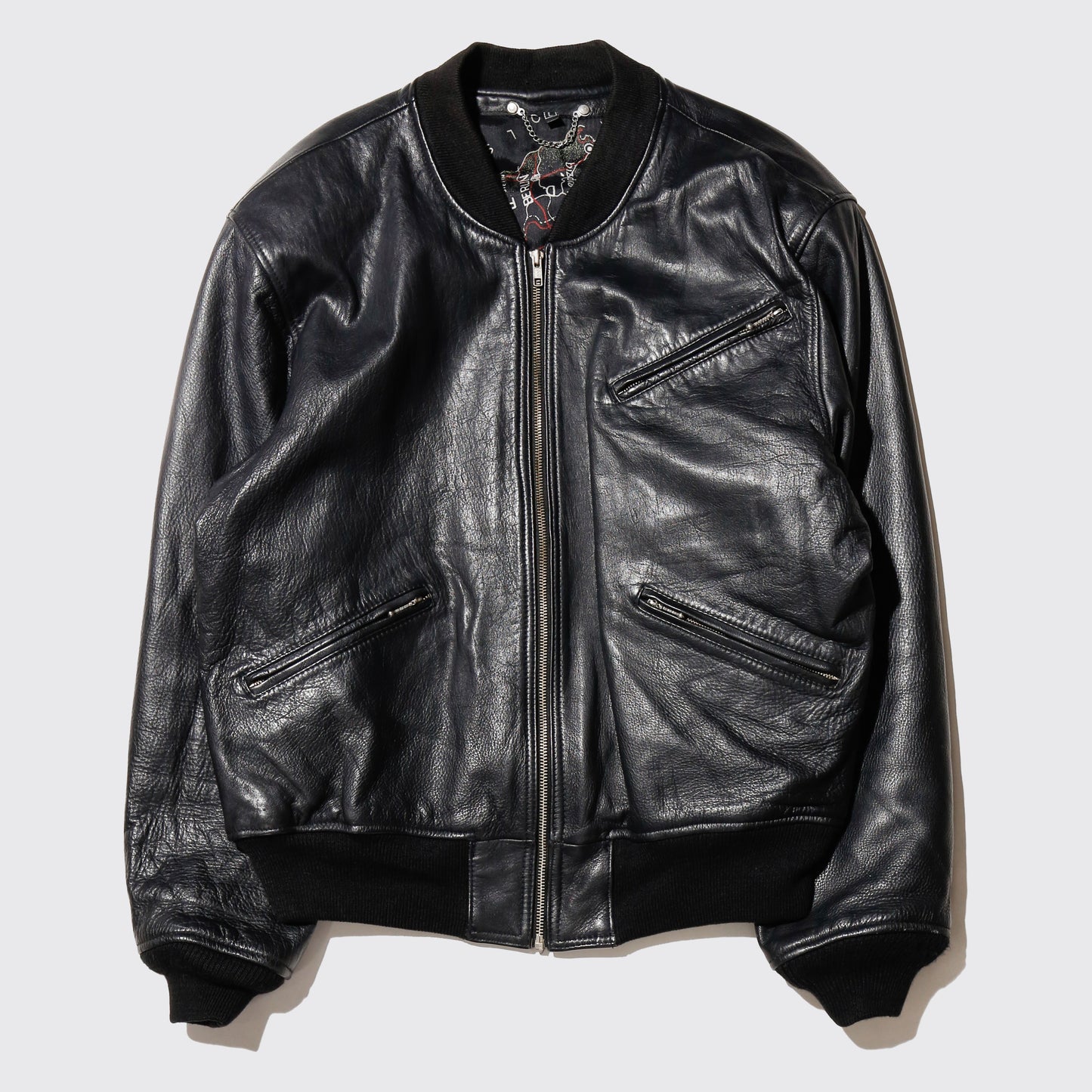 vintage 80's leather bomber jacket