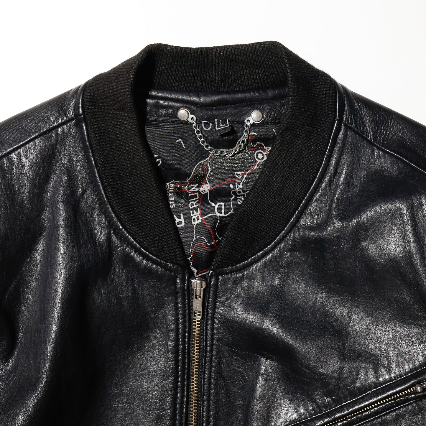 vintage 80's leather bomber jacket