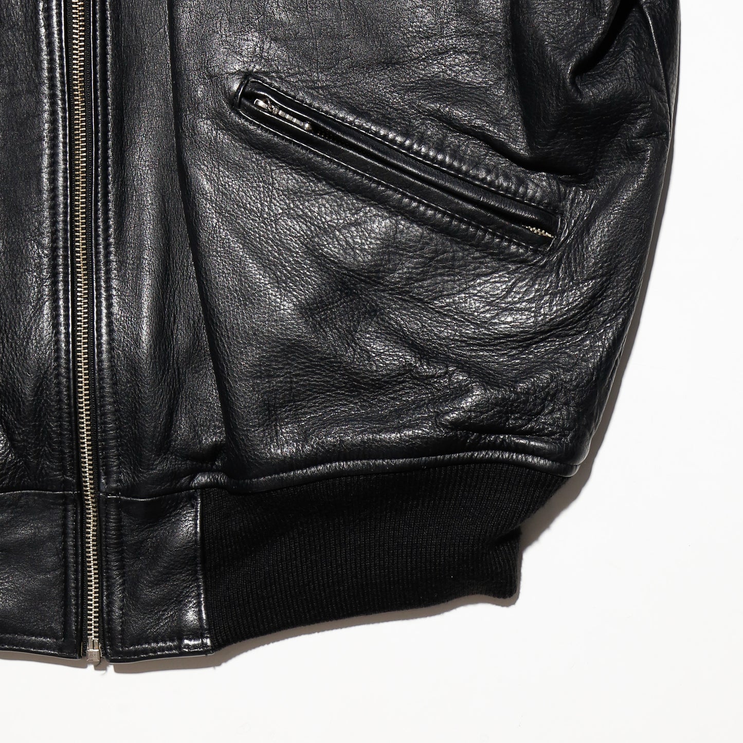 vintage 80's leather bomber jacket