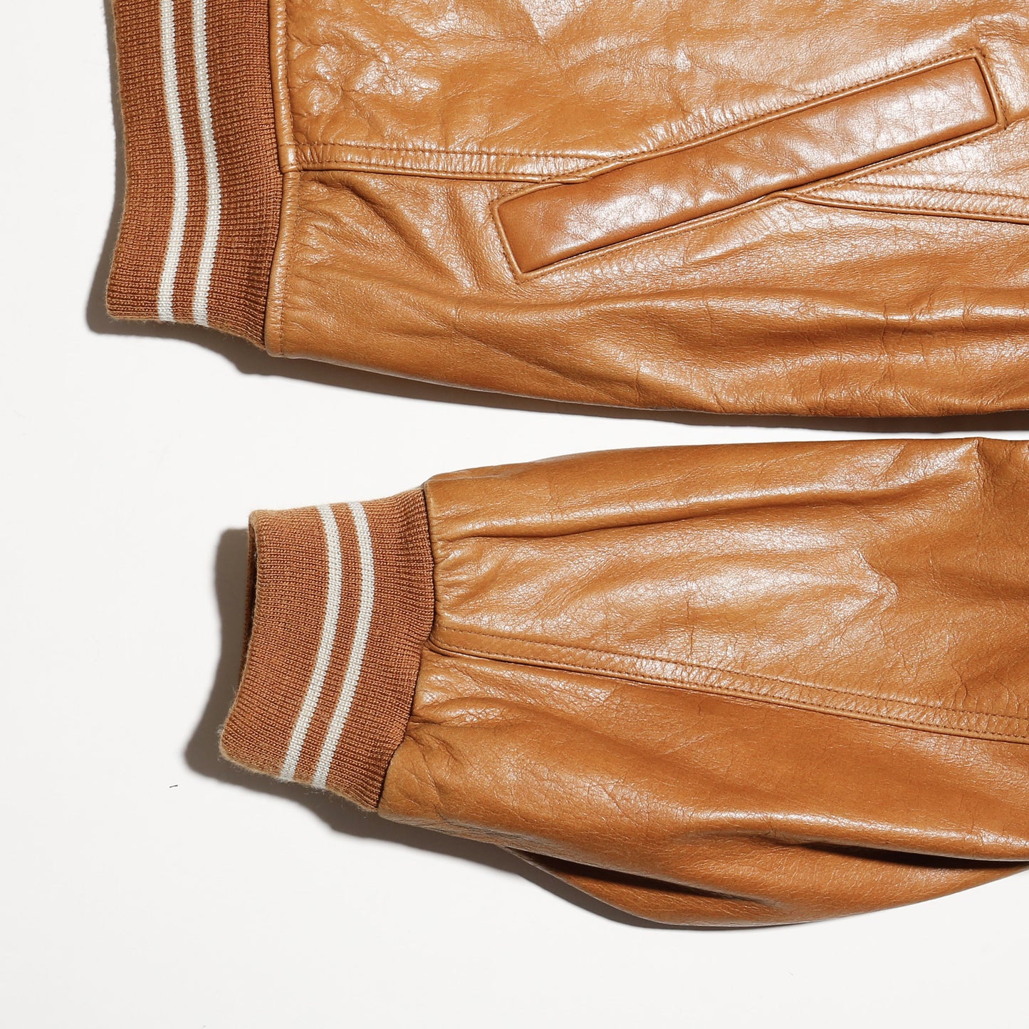 vintage 90's perry ellis america leather varsity jacket