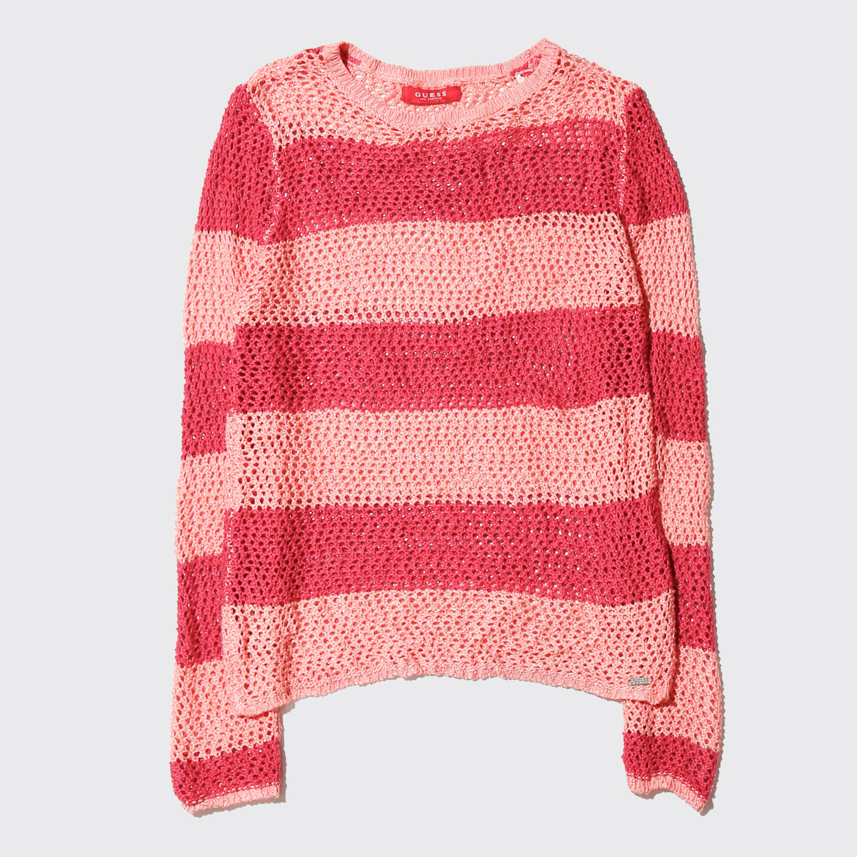 vintage guess border fish net cut sew