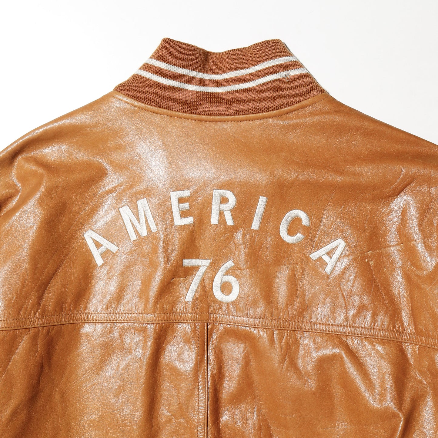 vintage 90's perry ellis america leather varsity jacket