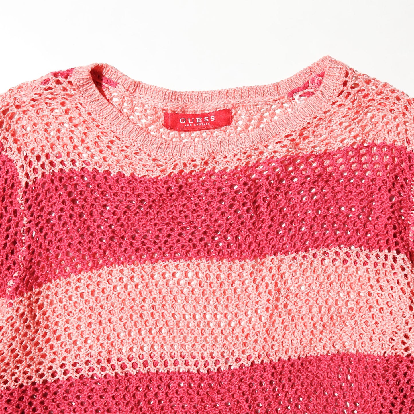 vintage guess border fish net cut sew
