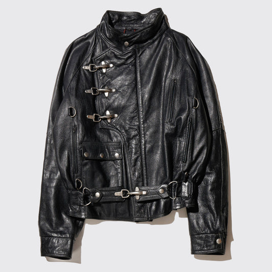 vintage 80s French Jacques Vincent Pour JAPA B-7 Leather Tankers Jacket