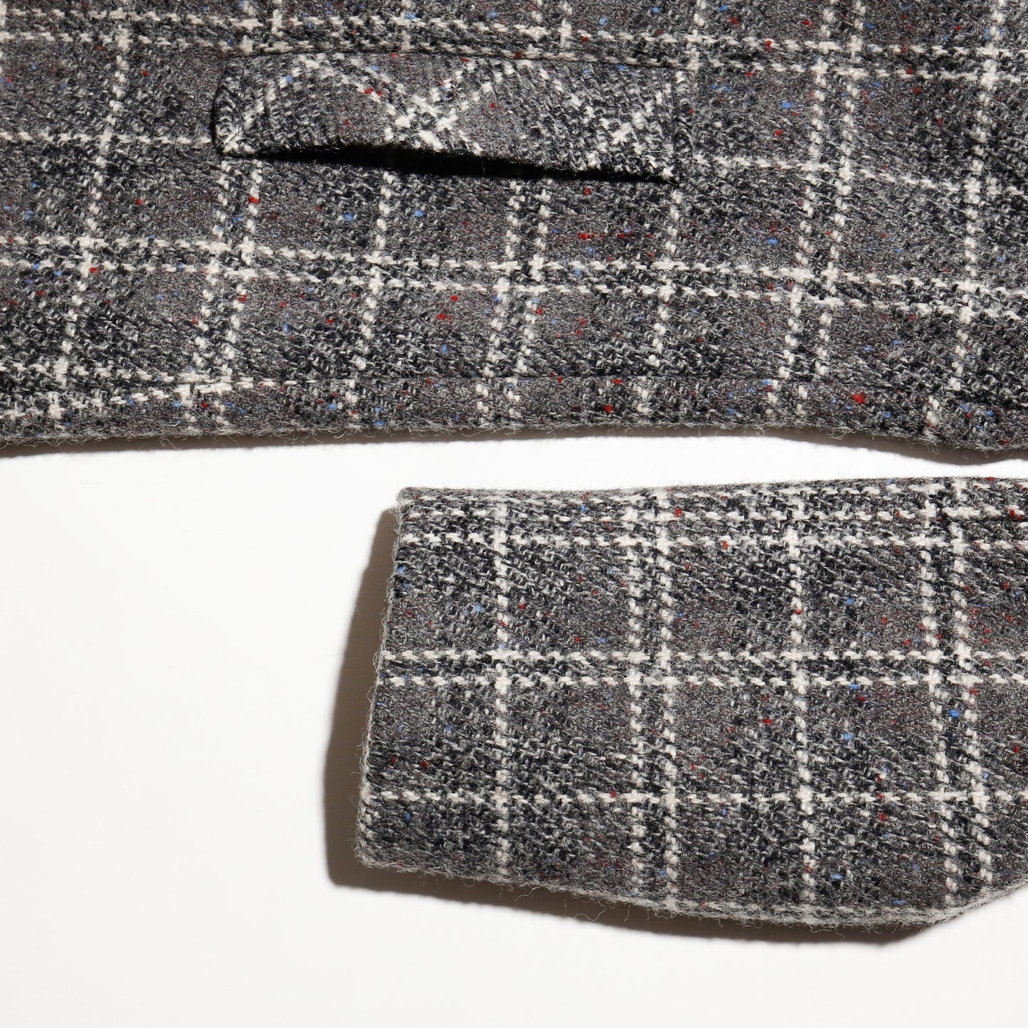 vintage chunky check wool chesterfield coat