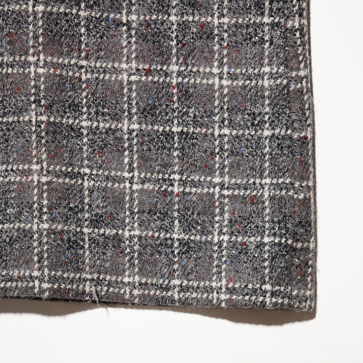 vintage chunky check wool chesterfield coat