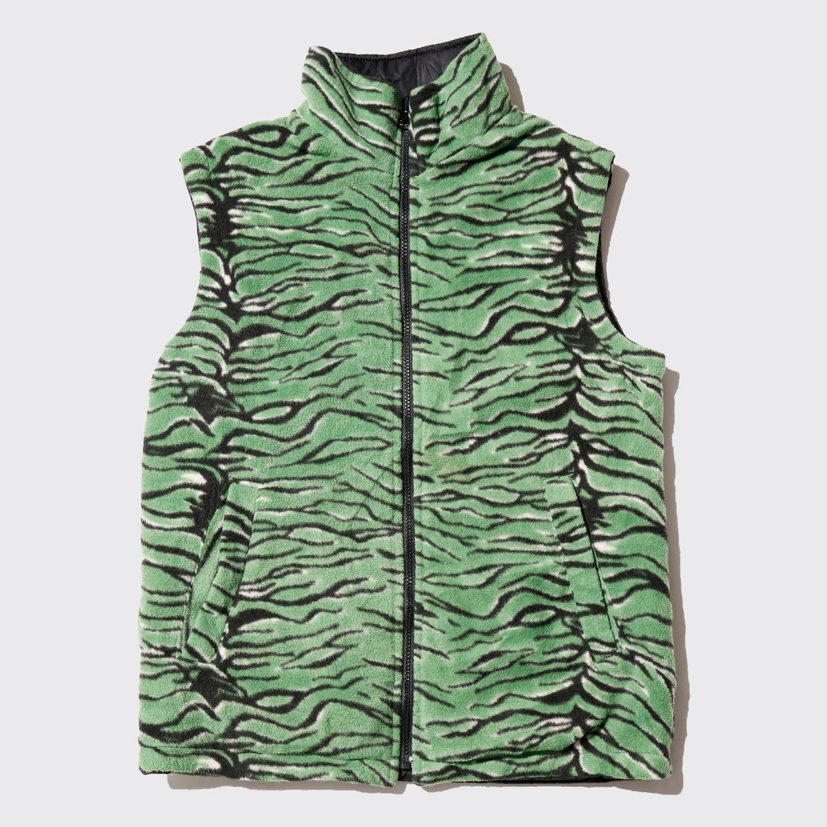 vintage reversible tiger fleece vest