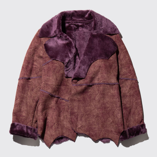 vintage cut off faux leather jacket