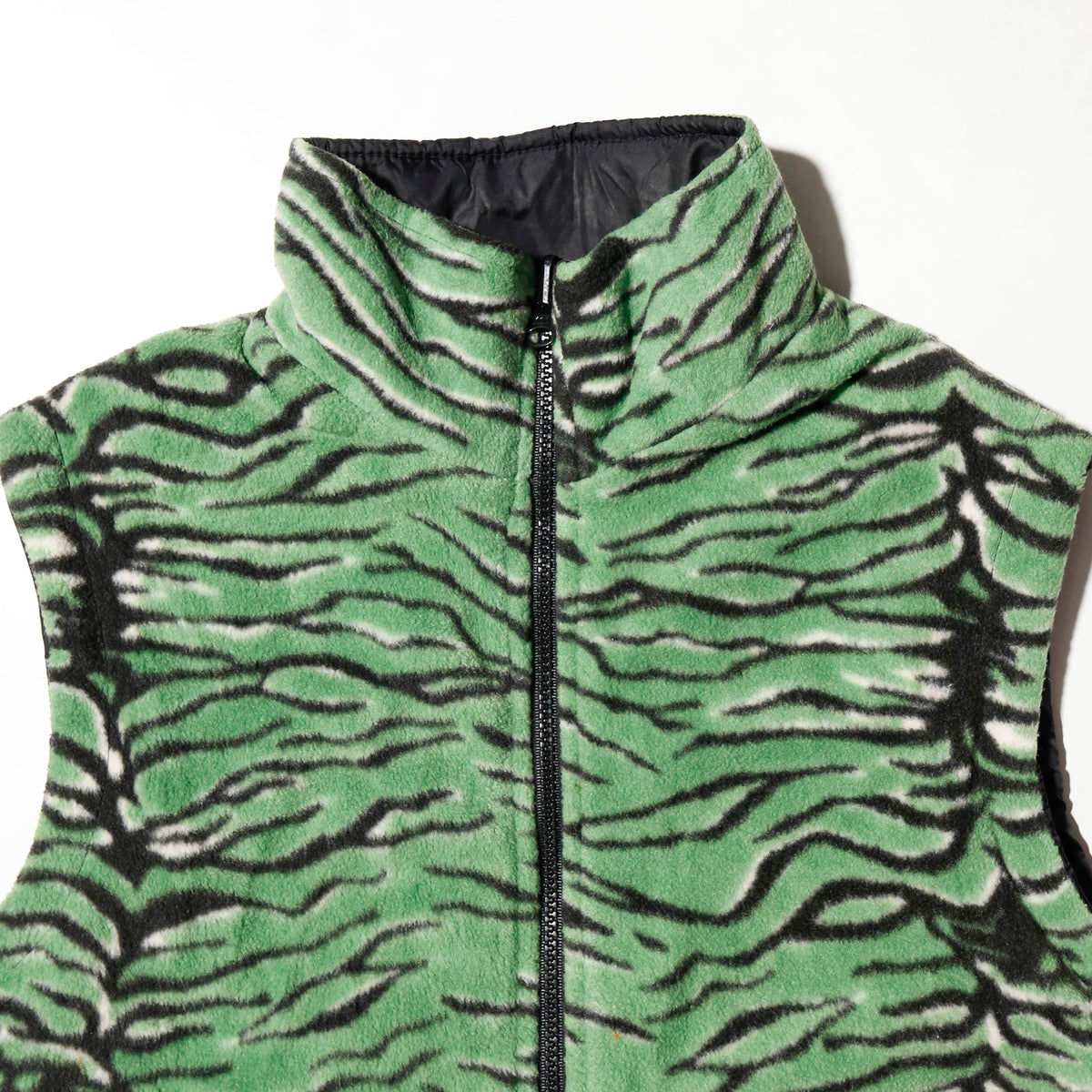 vintage reversible tiger fleece vest