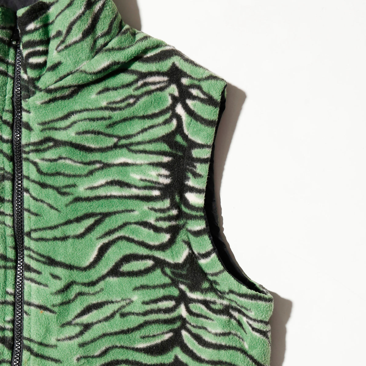 vintage reversible tiger fleece vest