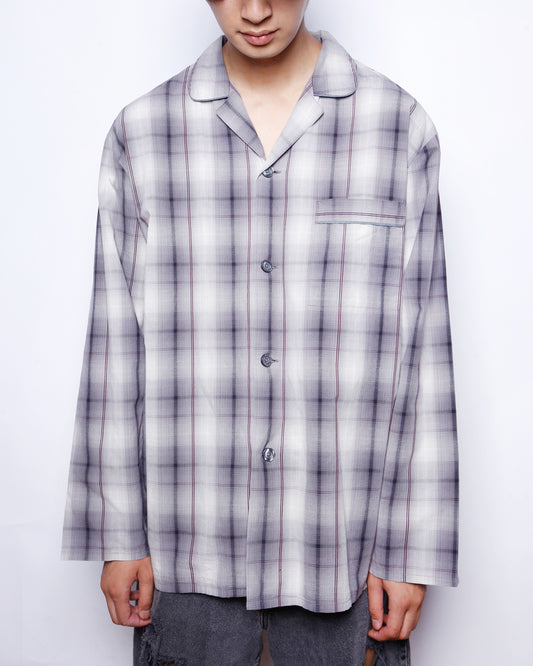 vintage 90's ombre check sleeper shirt