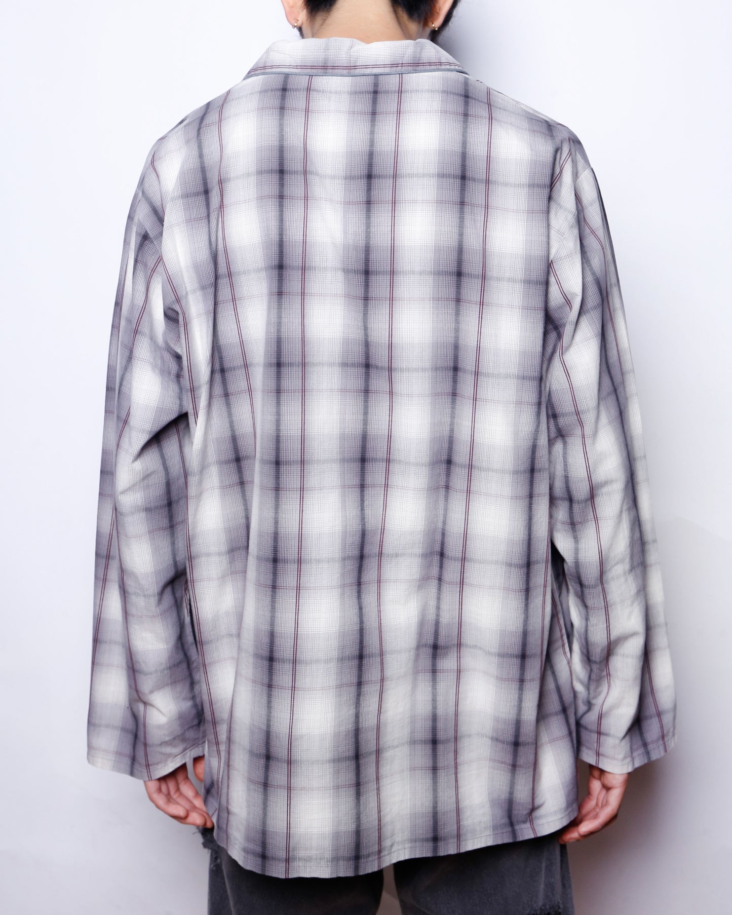 vintage 90's ombre check sleeper shirt