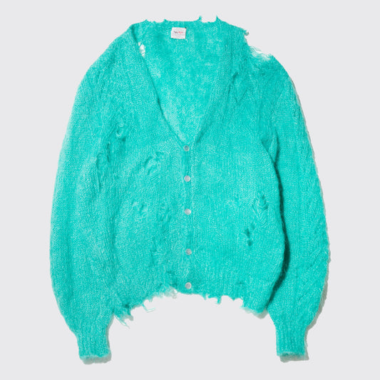 *one-off Irish hand knit broken mohair cardigan