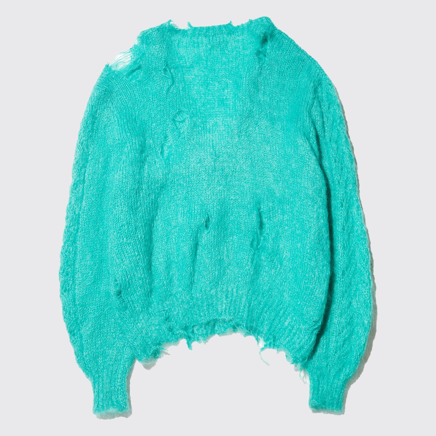 *one-off Irish hand knit broken mohair cardigan