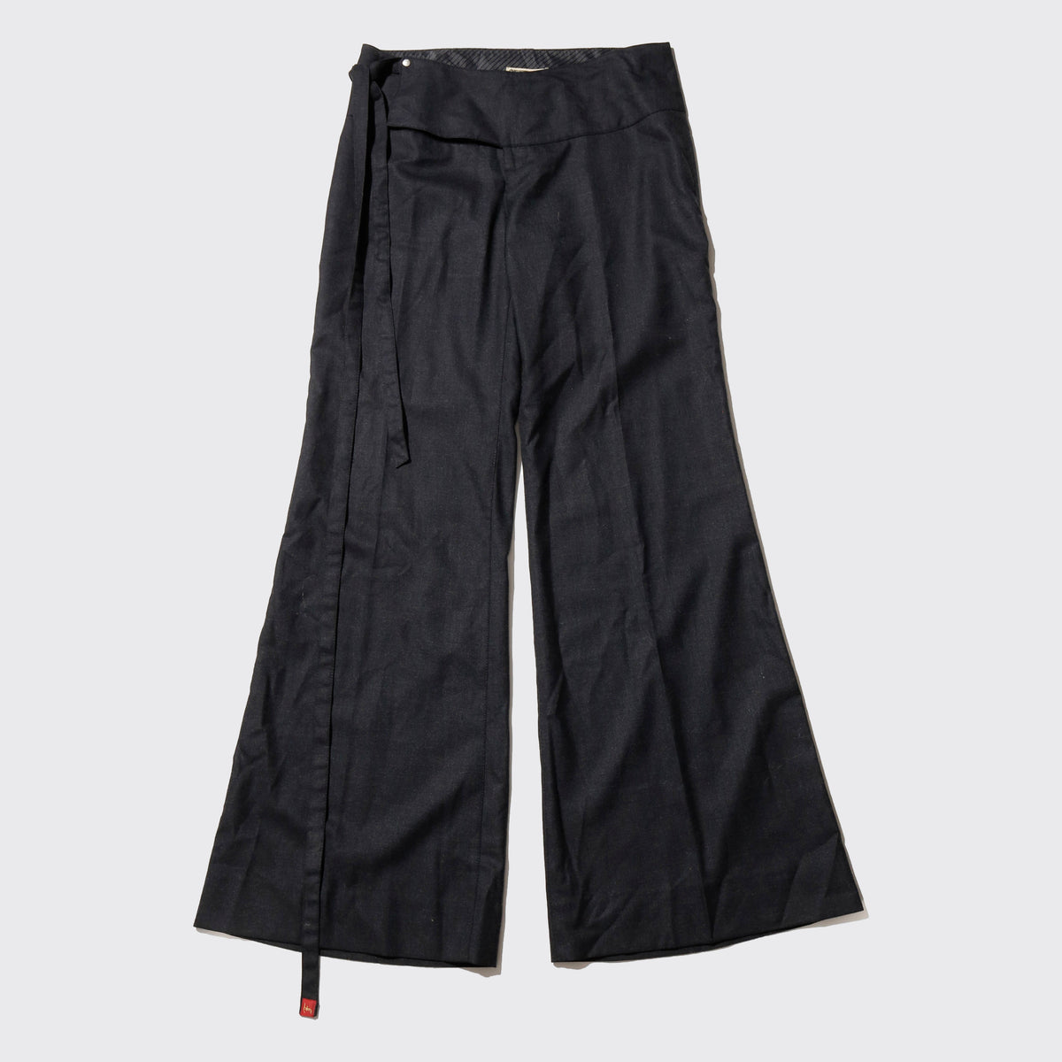 vintage low rise wrapped flare slacks