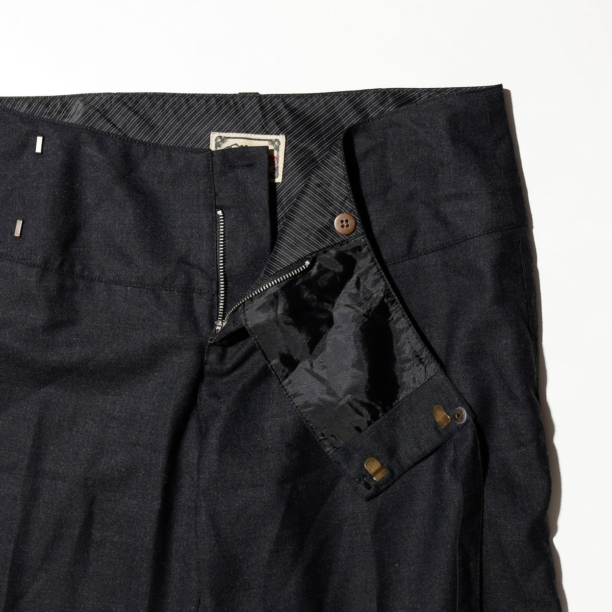 vintage low rise wrapped flare slacks