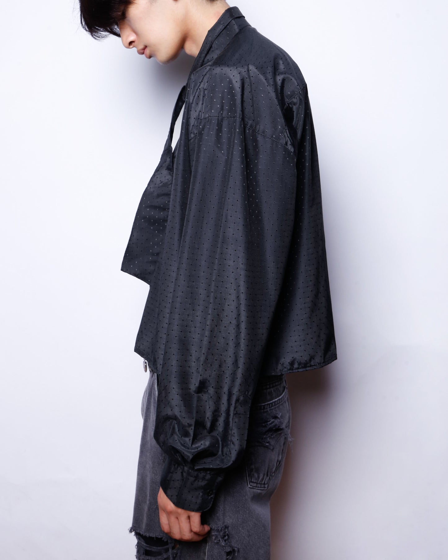 remake cropped bowtie shirt