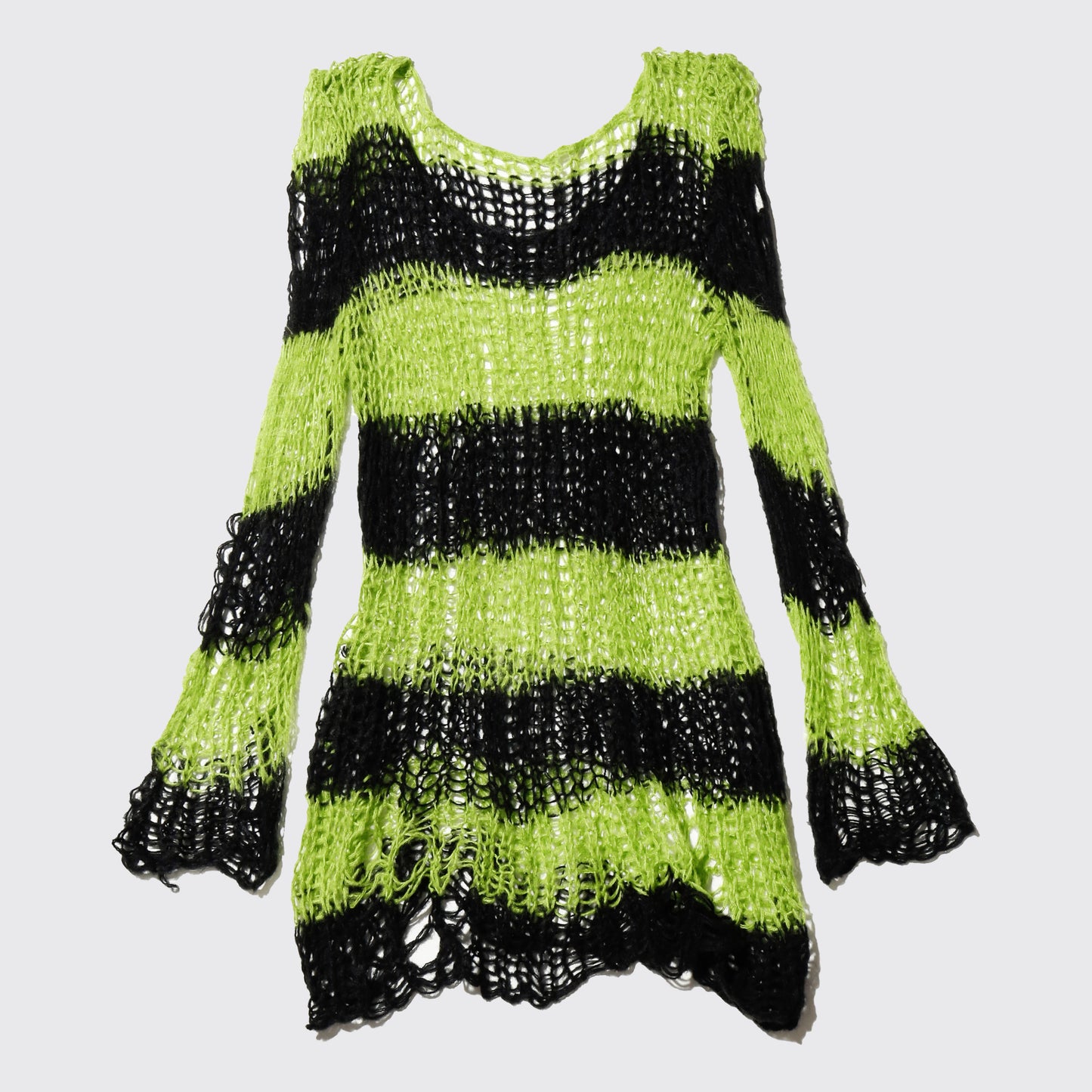 vintage broken low gauge border sweater