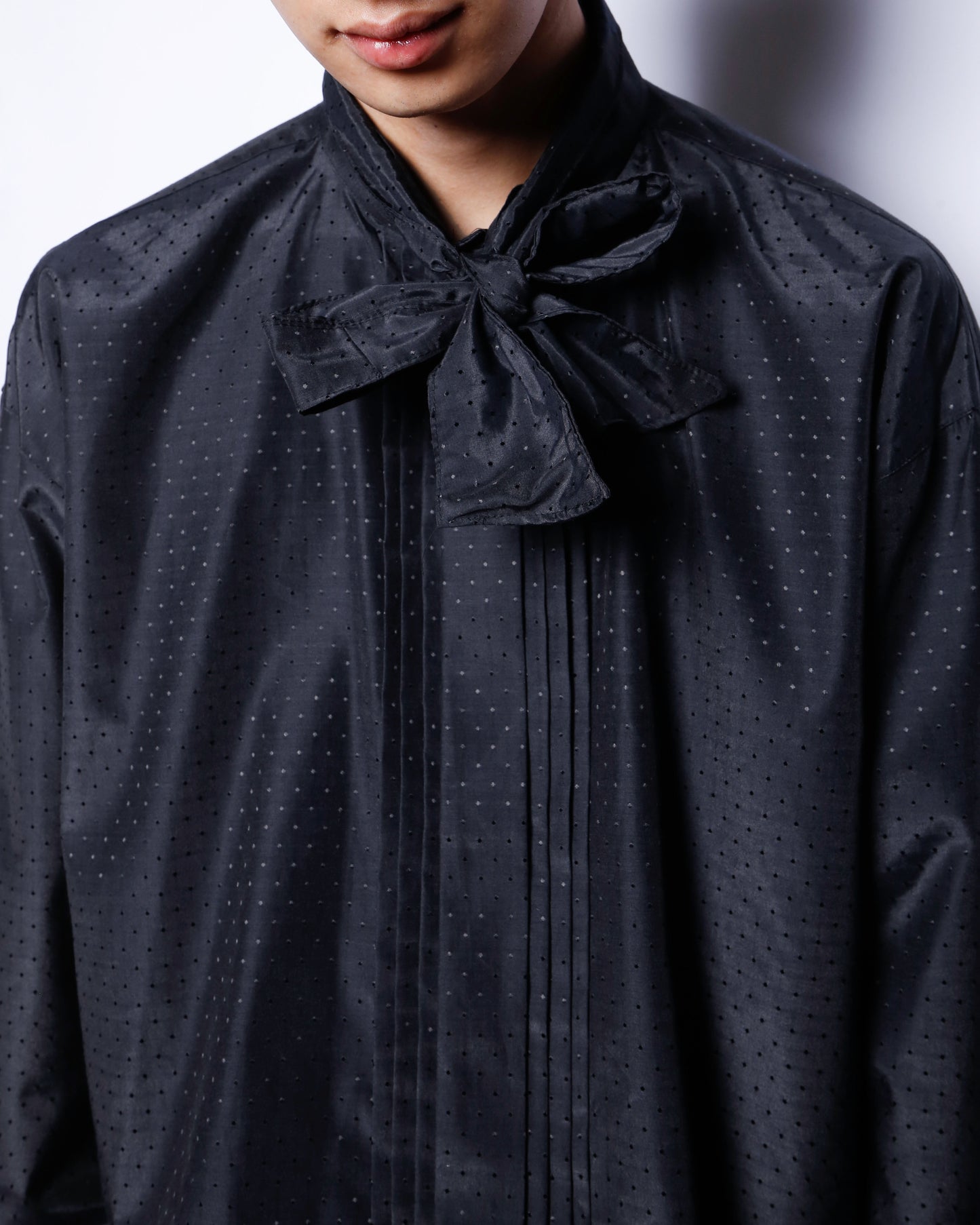 remake cropped bowtie shirt