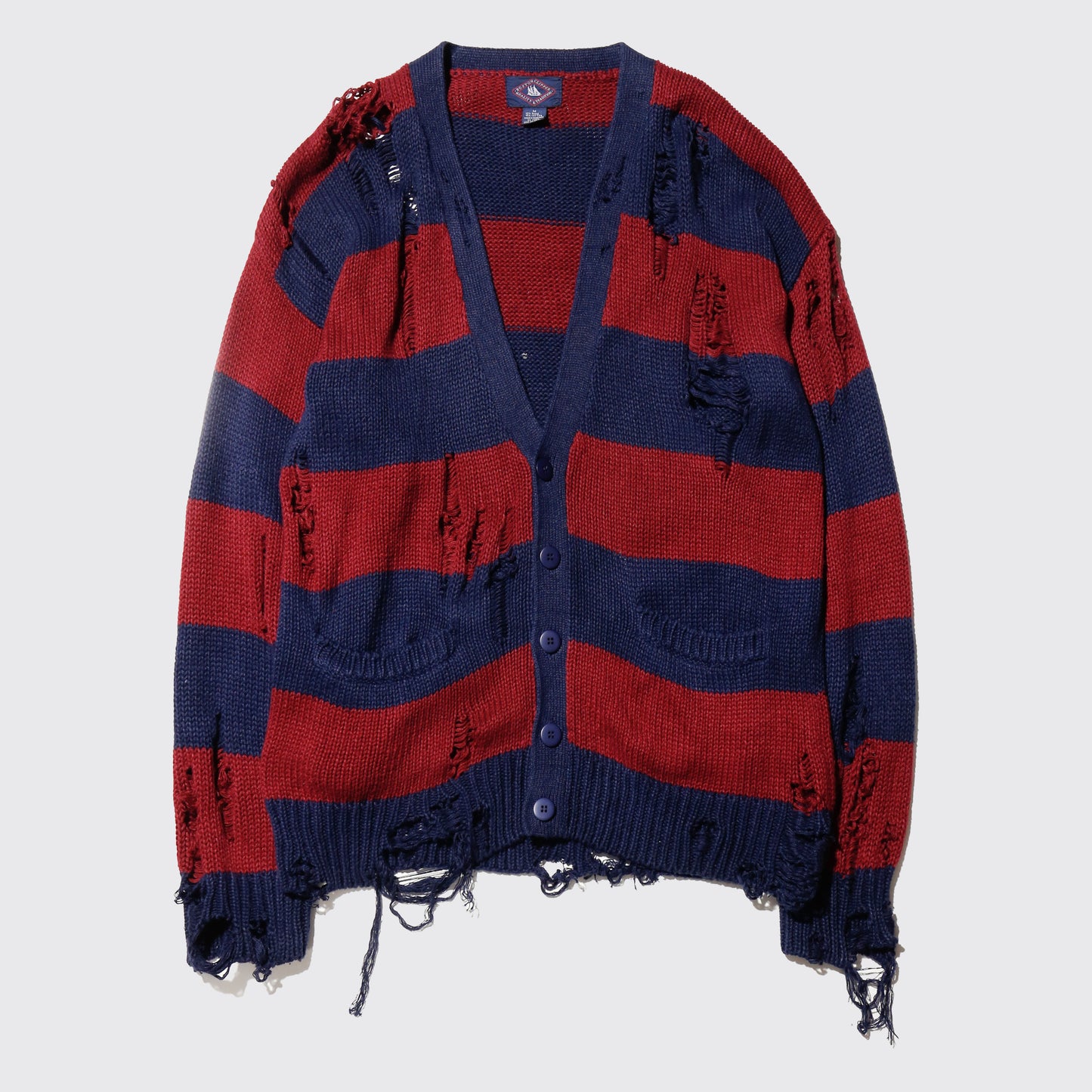 *one-off broken border cardigan