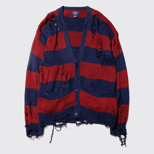 *one-off broken border cardigan