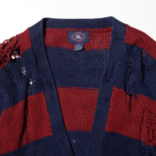 *one-off broken border cardigan