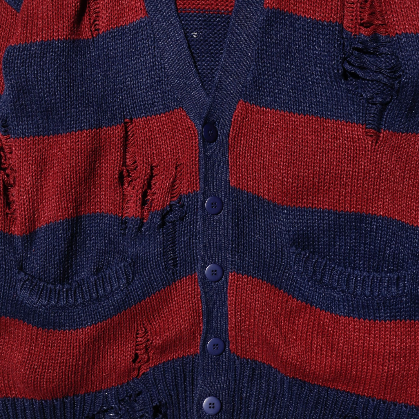 *one-off broken border cardigan