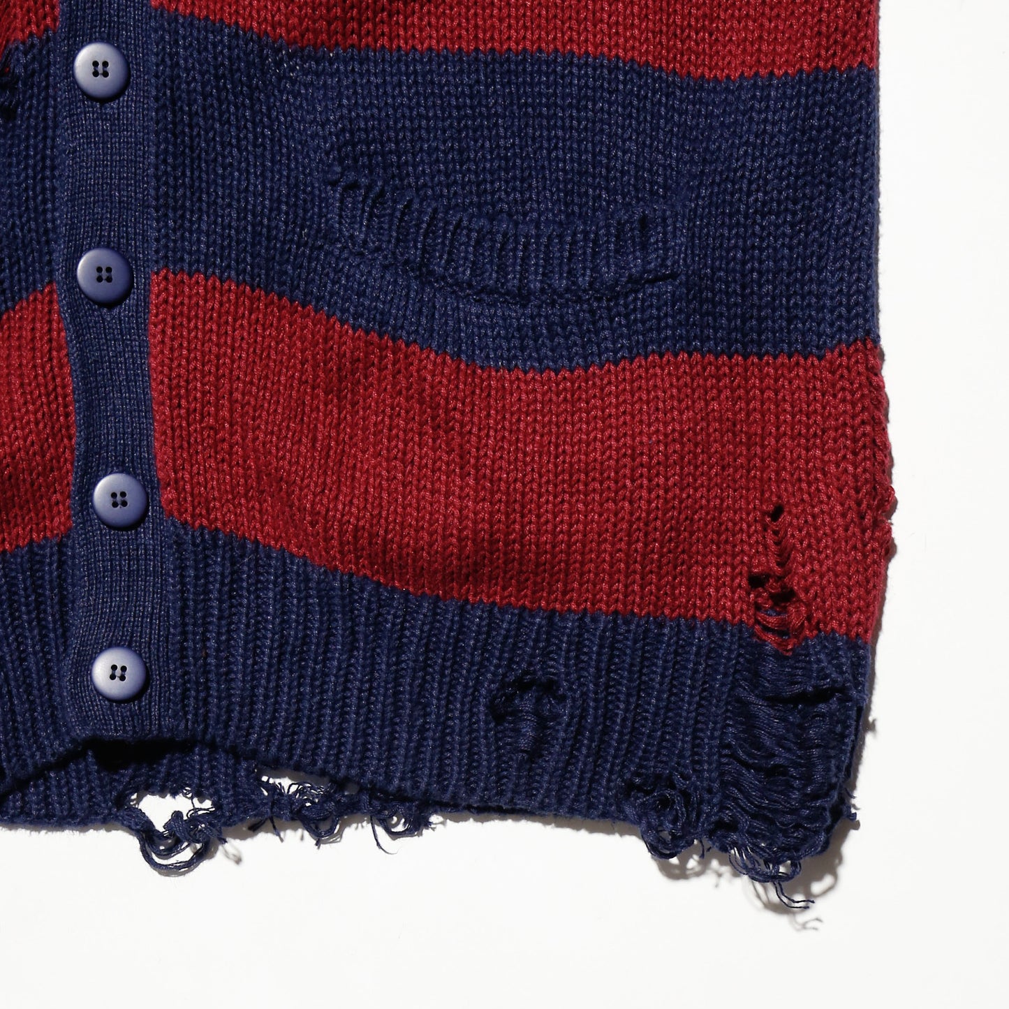 *one-off broken border cardigan