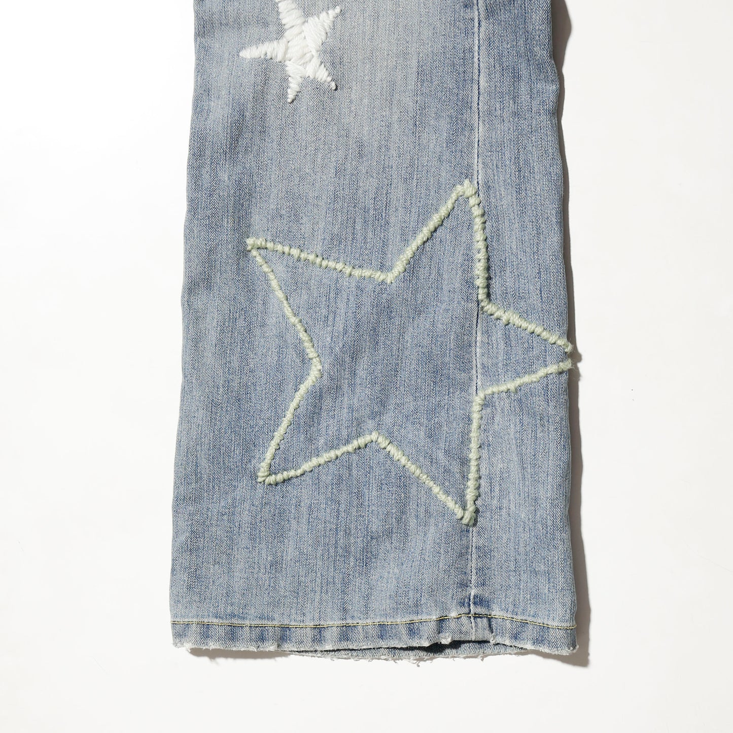 *one-off belted craft flare jeans