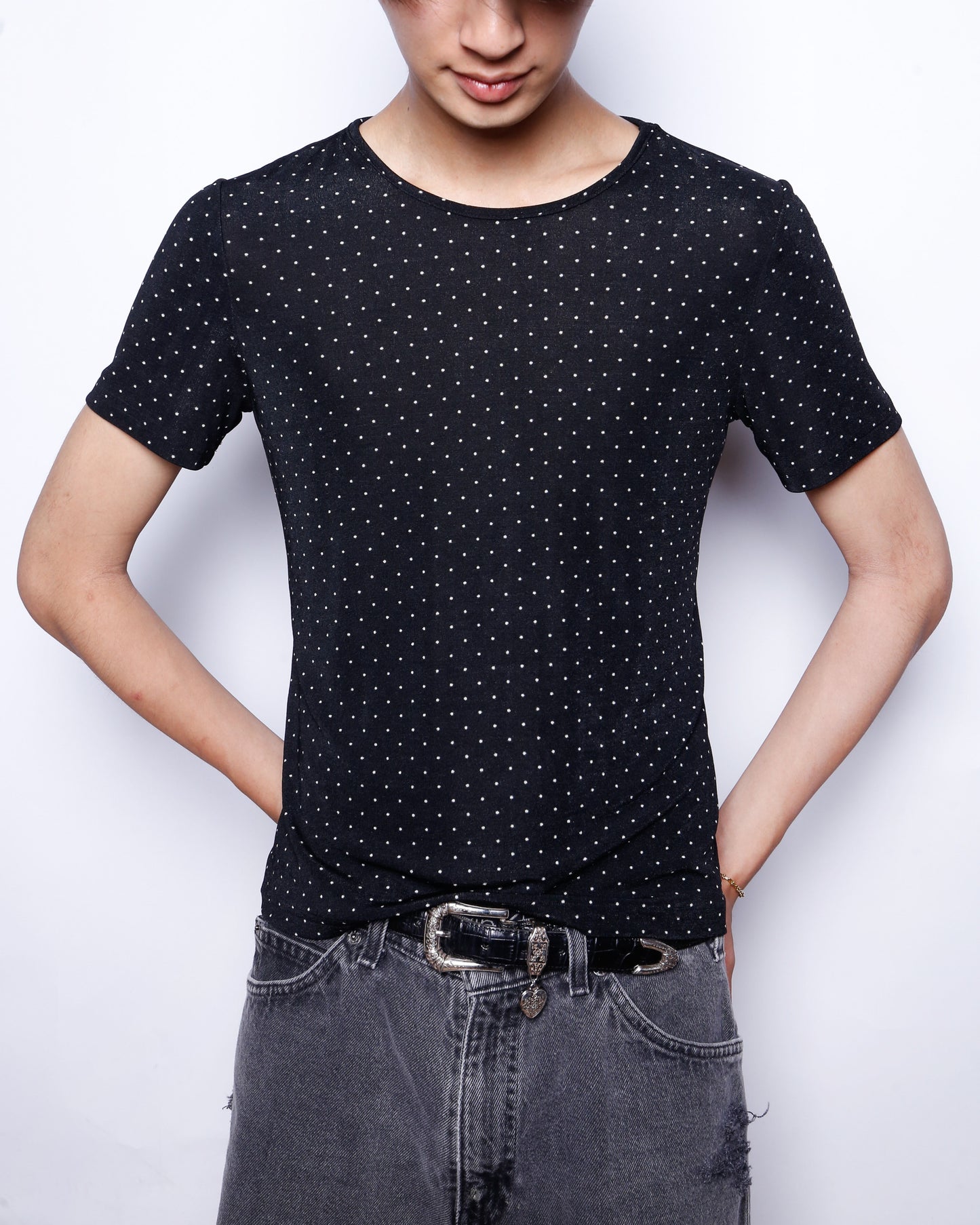 vintage 90's dots skinny cut sew