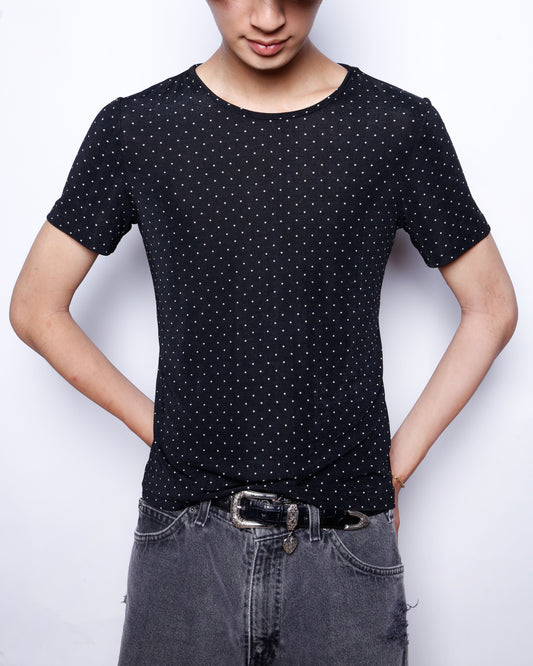 vintage 90's dots skinny cut sew