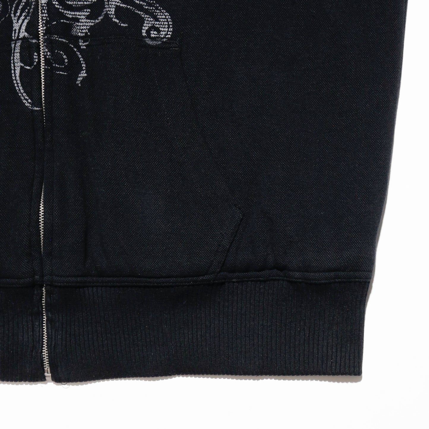 vintage 00's fox skull boa hoodie