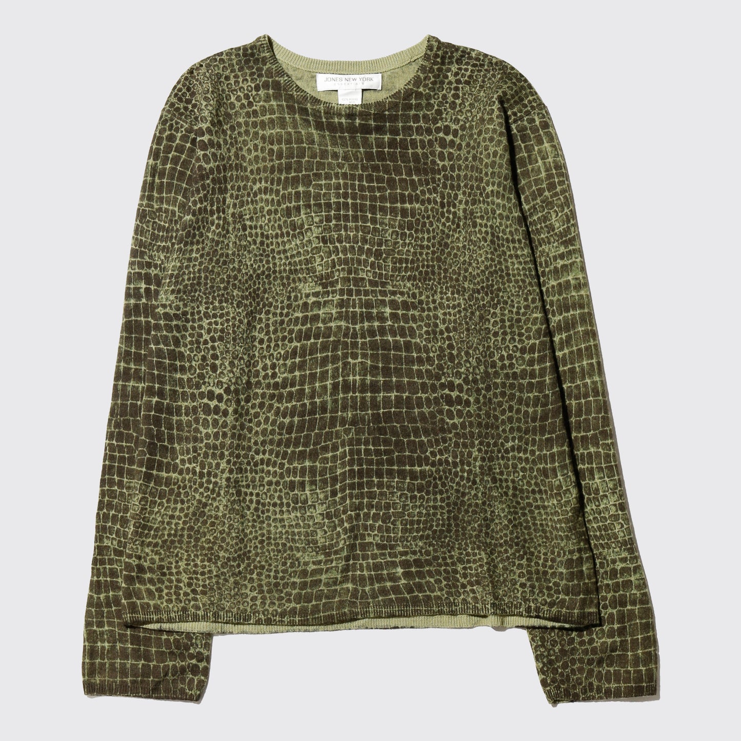 vintage croc pattern sweater