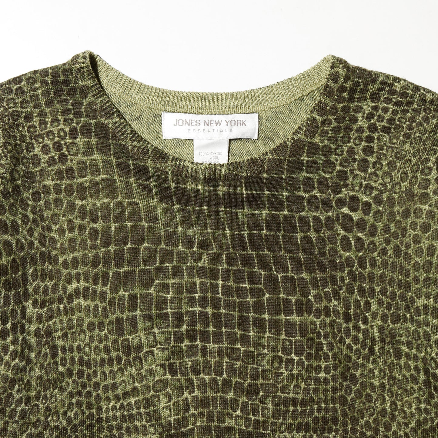 vintage croc pattern sweater