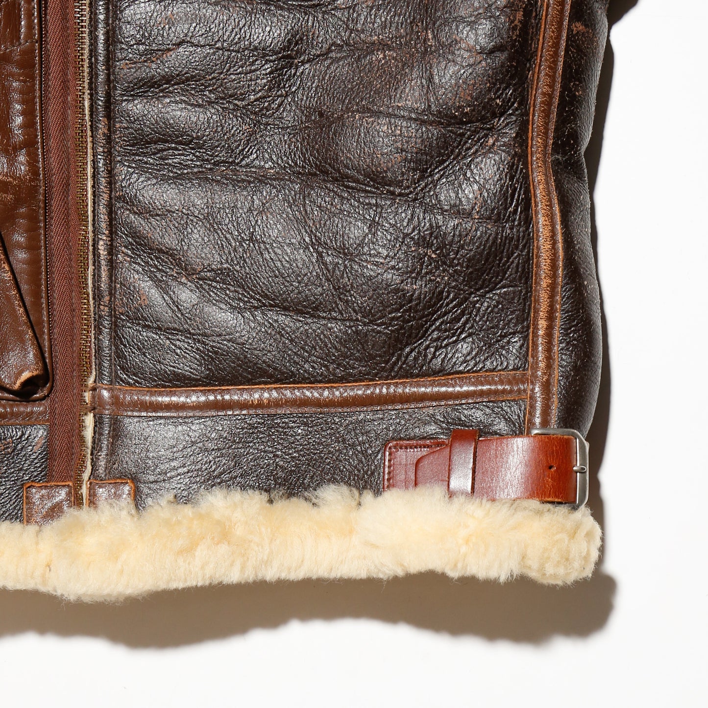 Vintage 1999's Leiji Matsumoto x Toy's McCoy's "war art collection" bombs away, body - The Real McCoy's Type B-3 shearling flight leather jacket