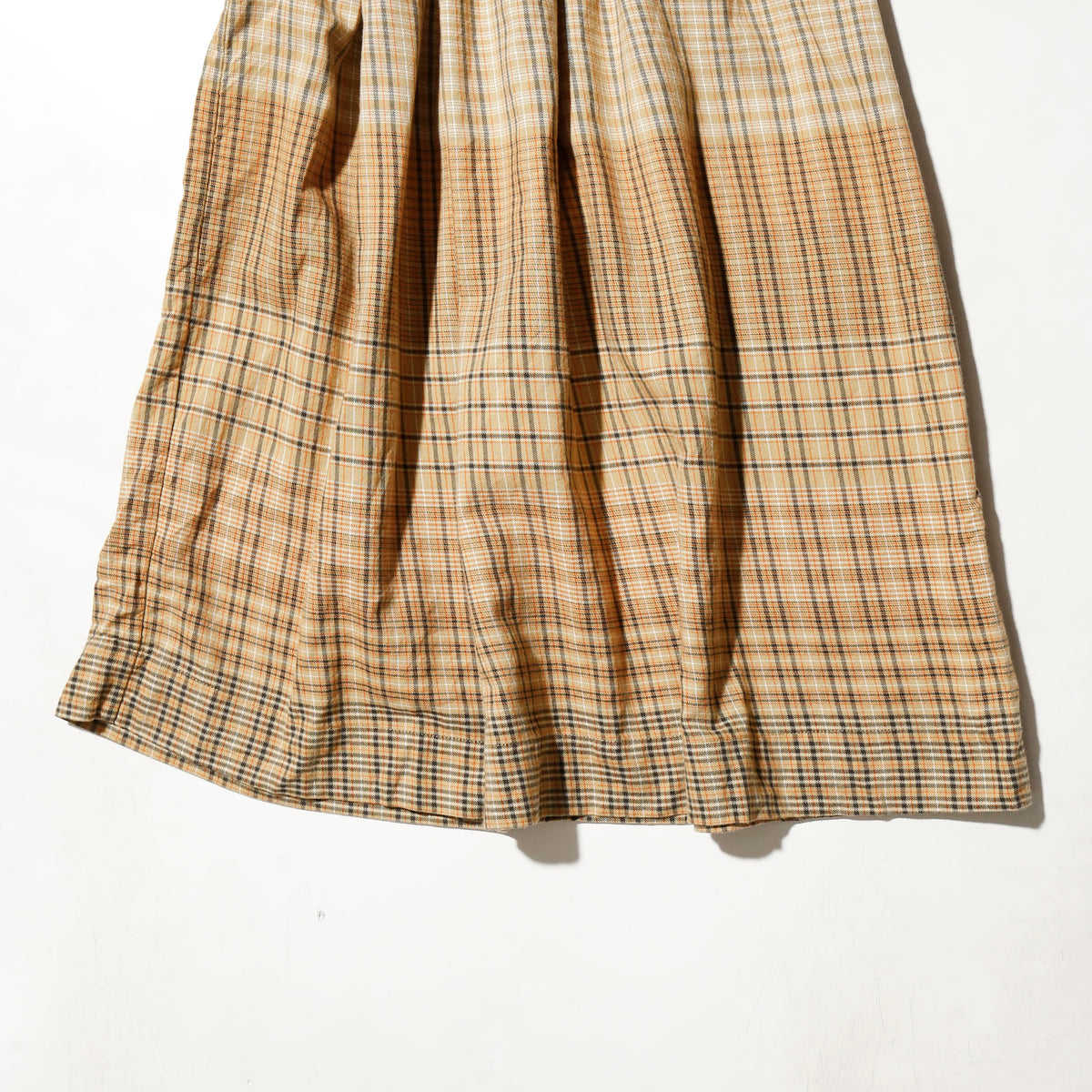 vintage check pleats jumbo bermuda shorts