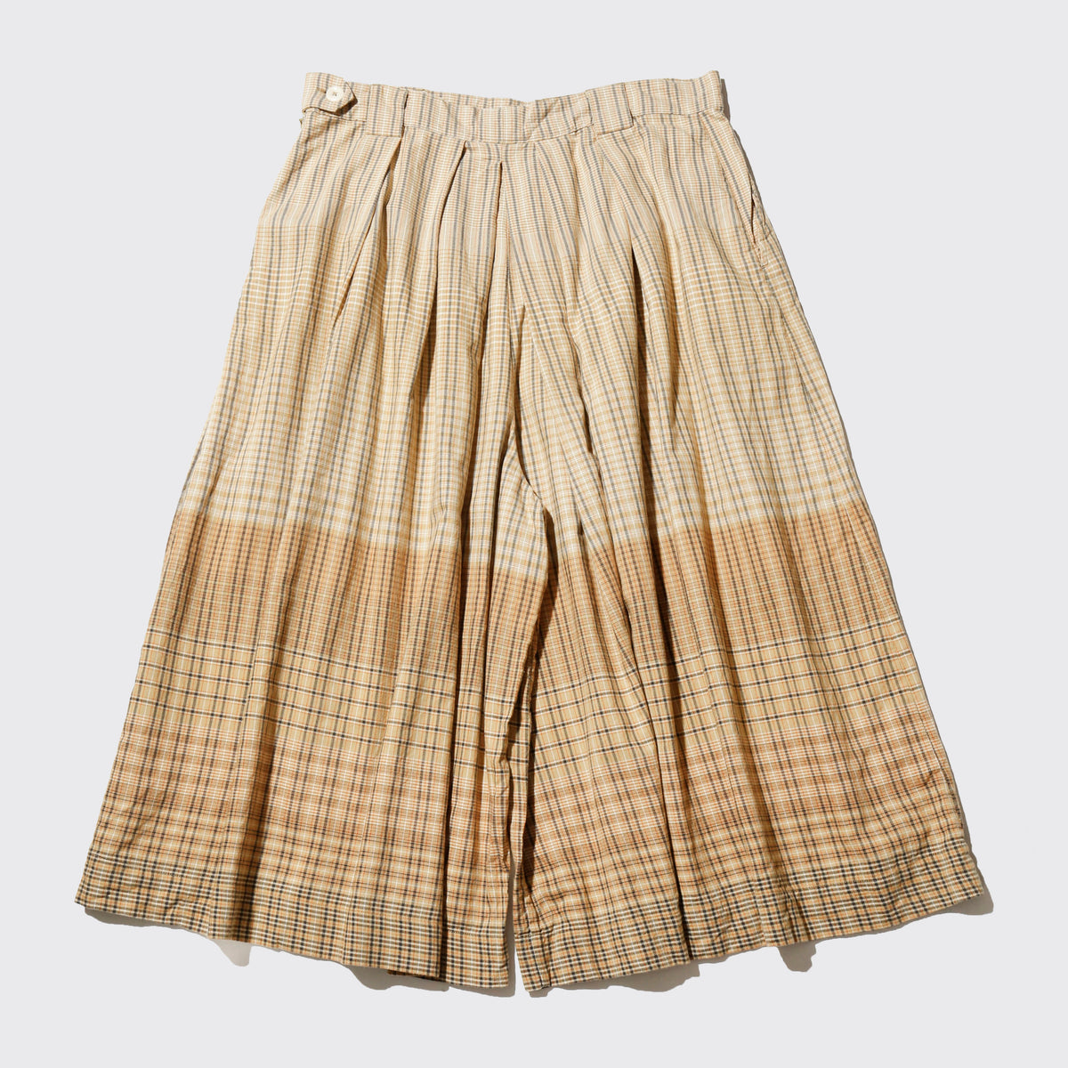 vintage check pleats jumbo bermuda shorts