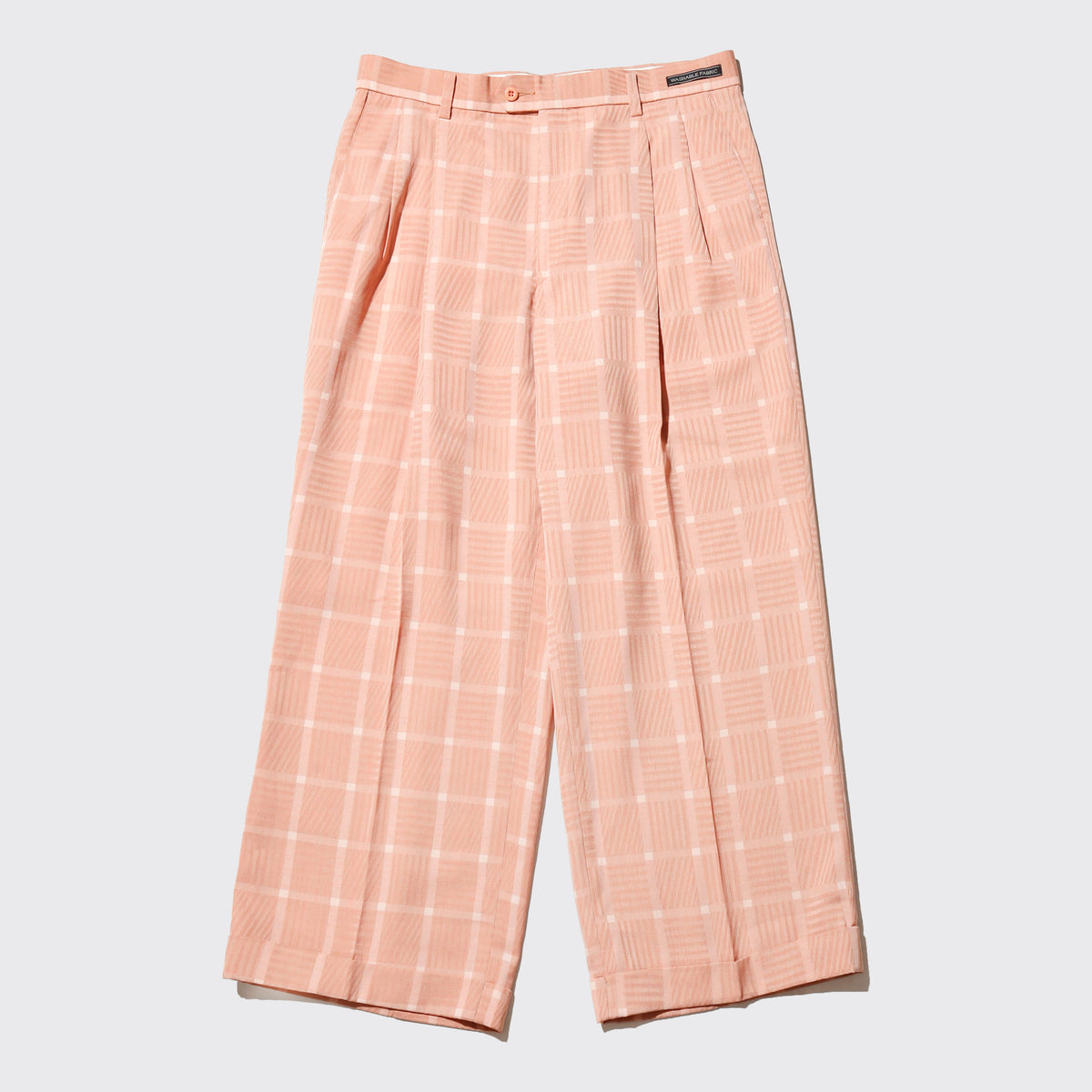 vintage grid salmon wide slacks