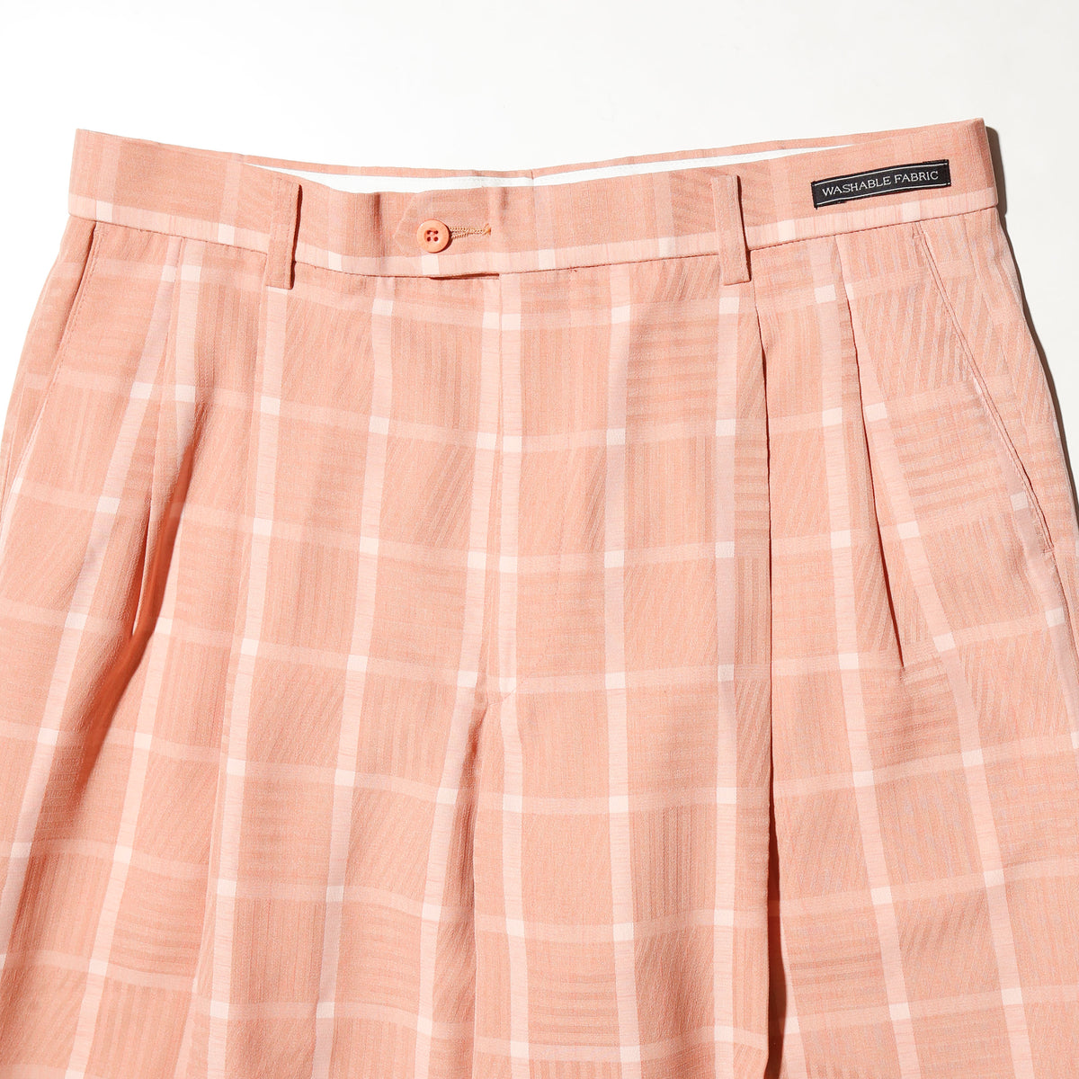 vintage grid salmon wide slacks