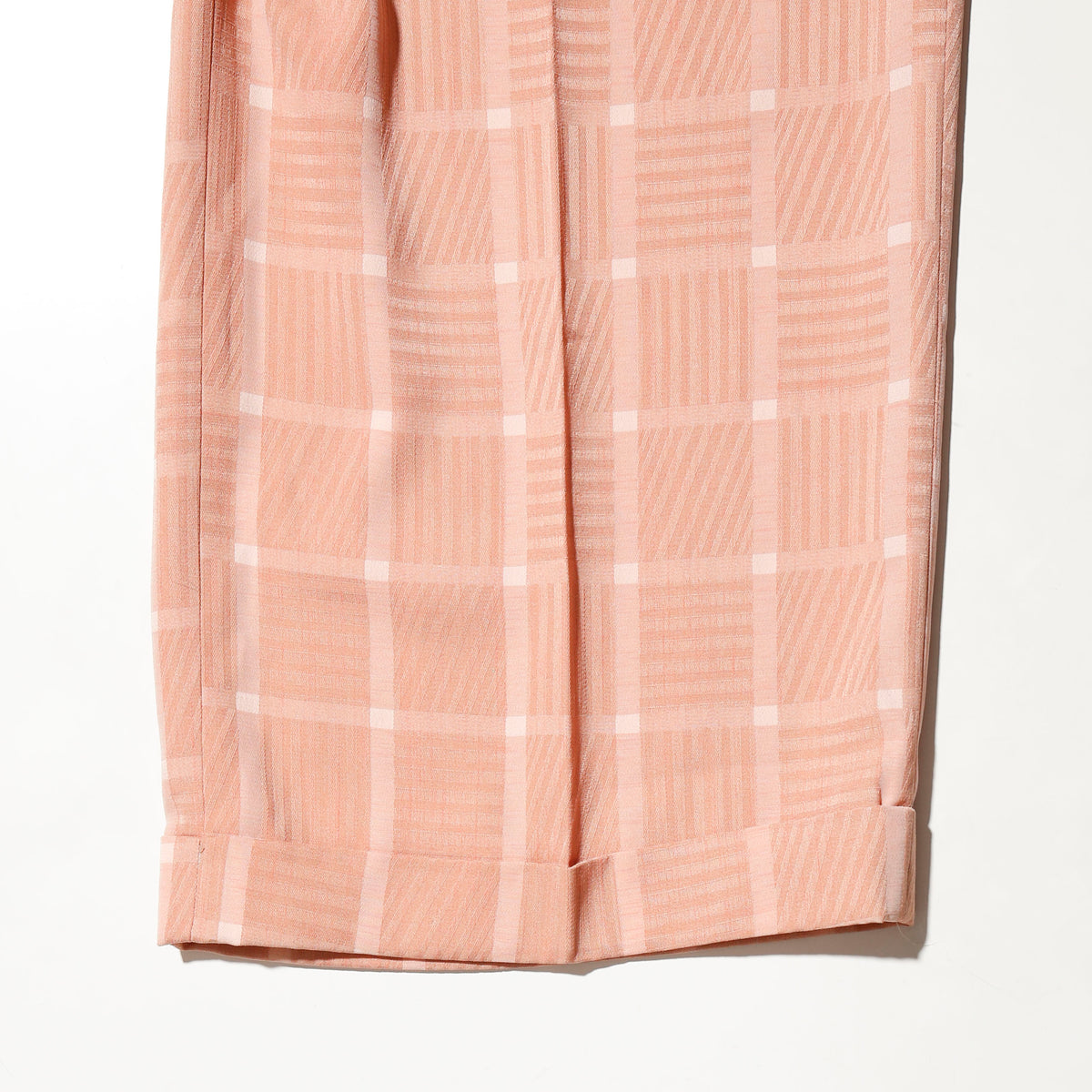 vintage grid salmon wide slacks