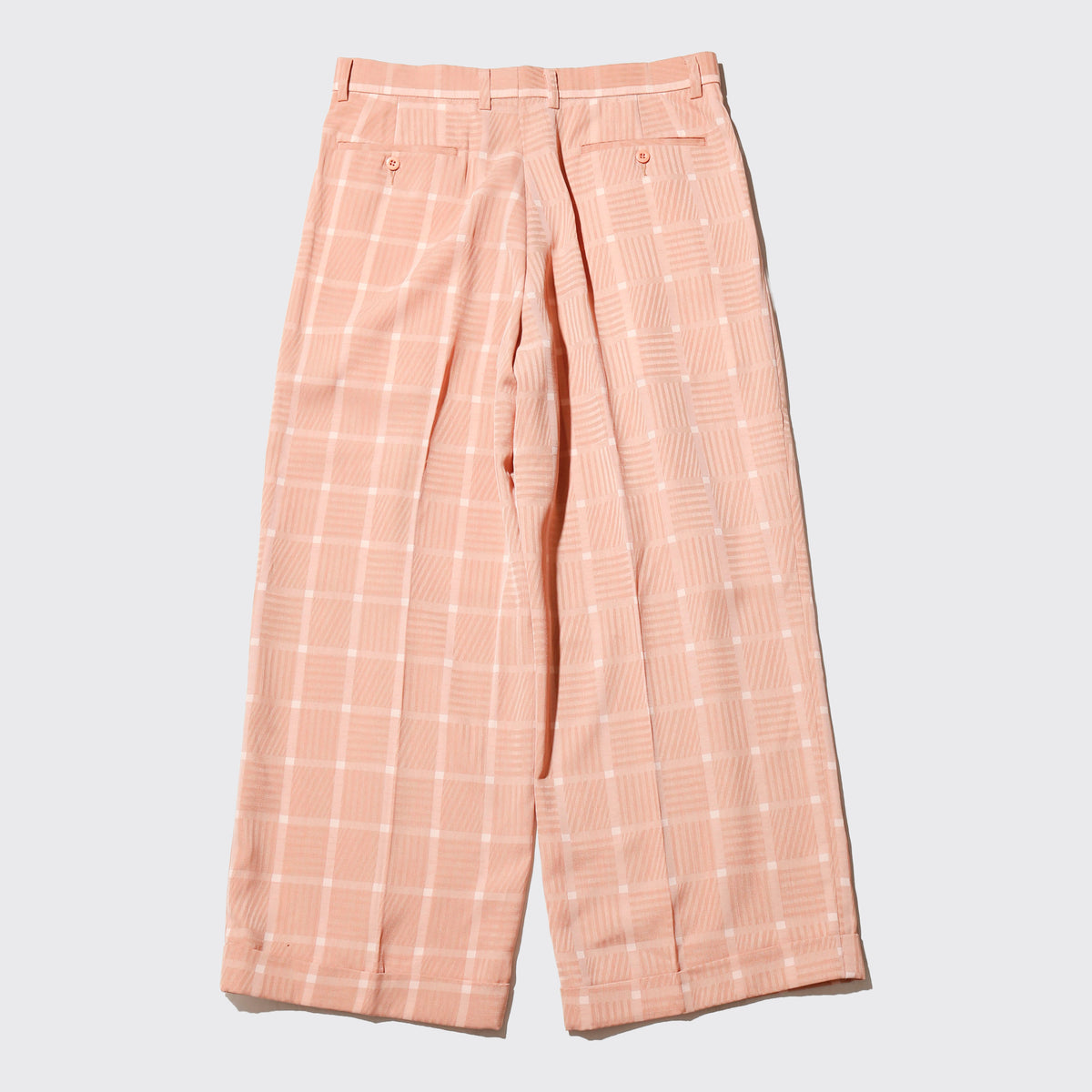 vintage grid salmon wide slacks