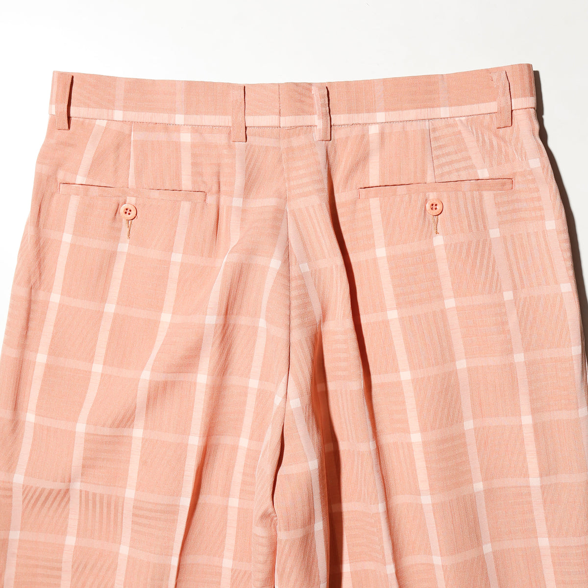 vintage grid salmon wide slacks